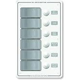 Blue Sea Systems 8273 Contura Water Resistant 12V DC Circuit Breaker Panel, White, 6 Position