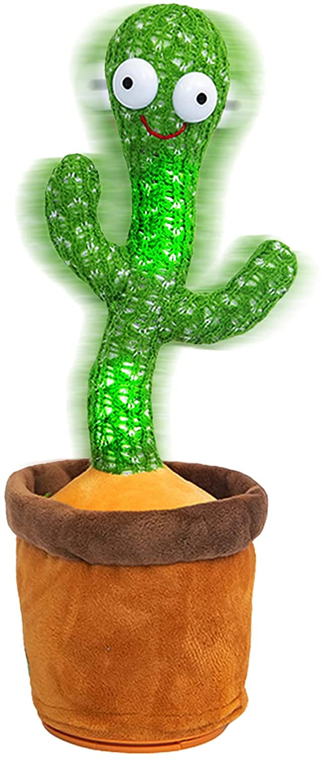 Photo 1 of 2023 Dancing Cactus Toy Bluetooth [Play Your Songs] Record Repeating What You Say, Rechargeable Singing Talking Cactus Toy Gifts for Baby Boys and Girls
