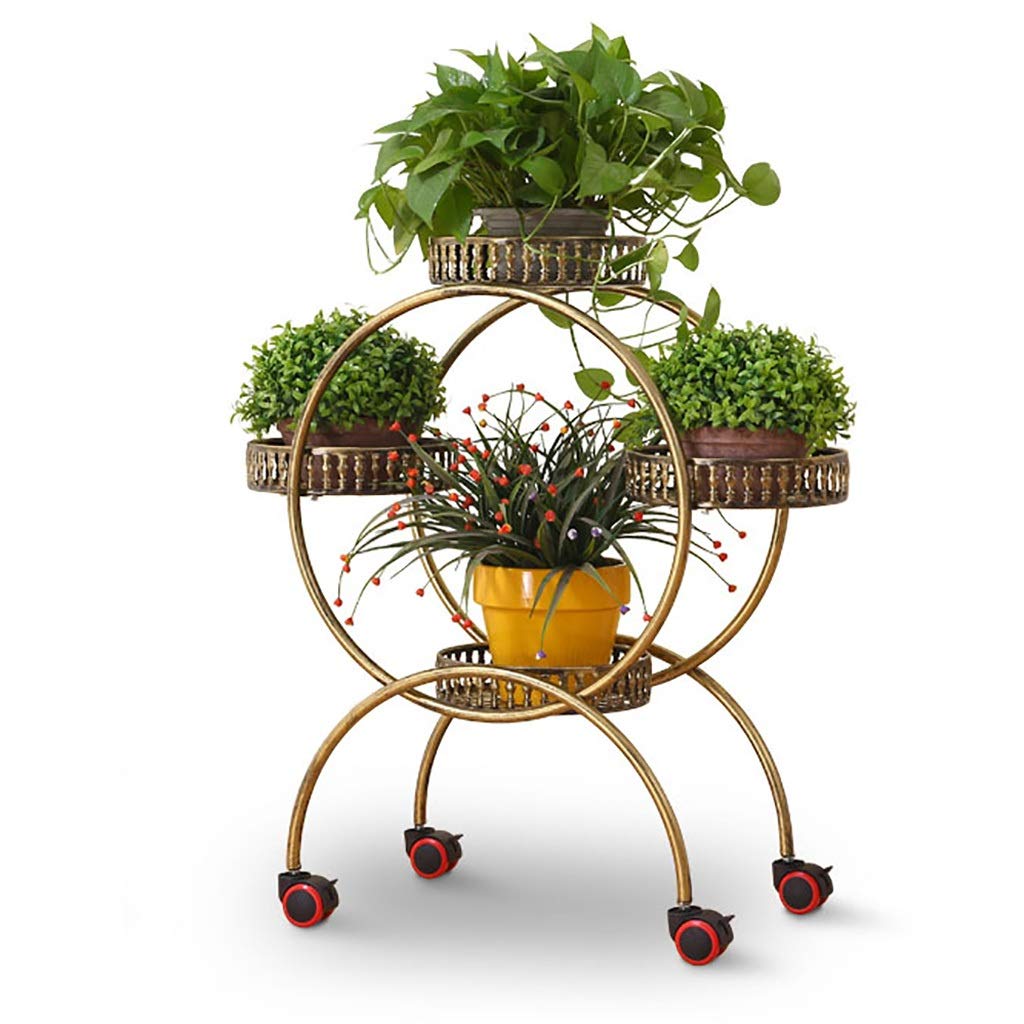 Puesto de plantas Soporte de flores redondo de metal europeo ...