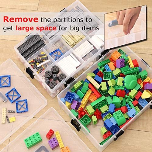 4 Layer Stackable Storage Container, 96 Adjustable Compartments