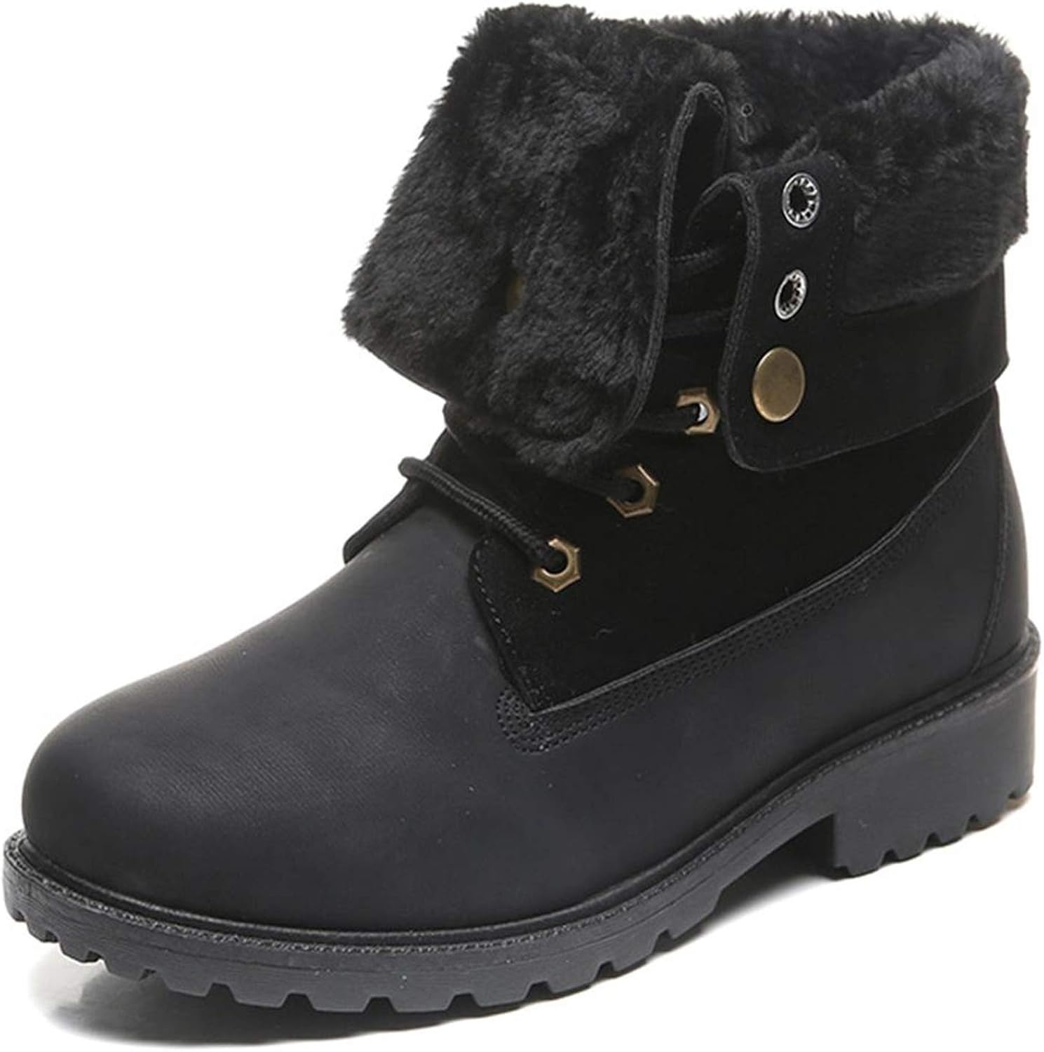 ladies black flat lace up boots