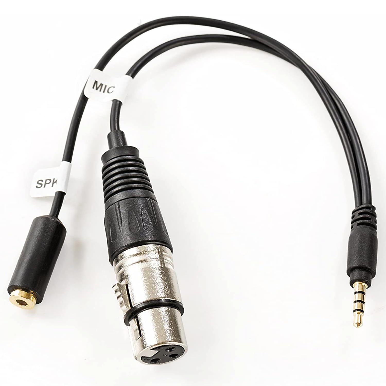 Movo TCB2 XLR (Female) Microphone to TRRS (Male) Smartphone Adapter with Headphone Jack for iPhone & Android