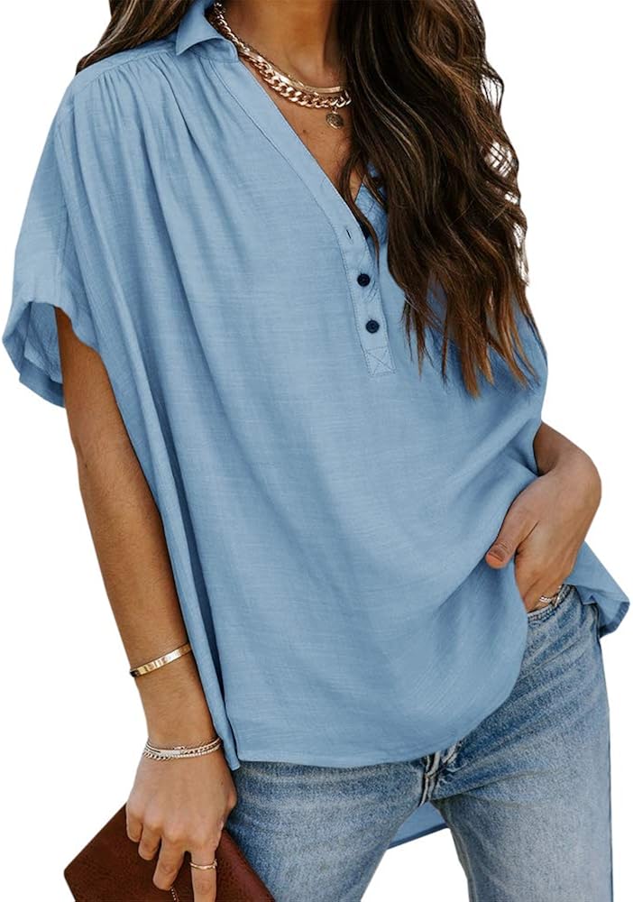 flowy short sleeve shirts
