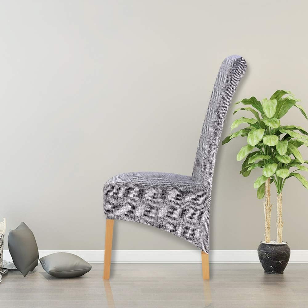 Leorate Housse de chaise en tissu extensible pour salle à manger
