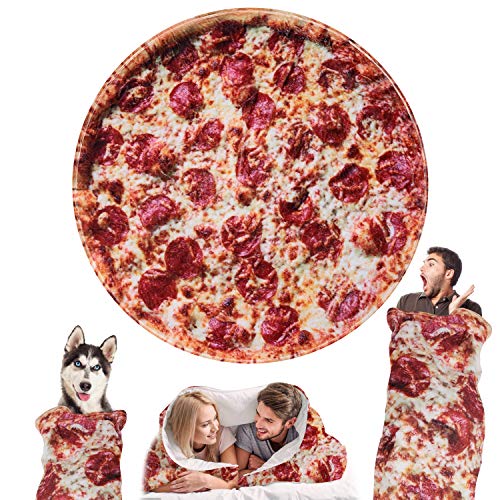 Outivity Burritos Tortillas Blanket, Novelty Giant Human Burritos Wrap Blanket, Soft Comfort Round Gag Pizza Blanket Throw Blanket for Adults - Thumbnail 7