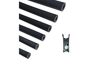 Unicaravan Silicone Vacuum Hose Kit 3.3FT 6PCS Vacuum Lines Automotive Kit 1/8" 5/32" 3/16" 1/4" 5/16" 3/8" With Tube Cutter, Matte Black Tubing, Automotive Marine & Industrial Use