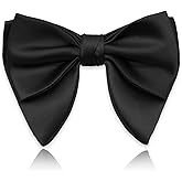 Gsyziux Oversized Bow Ties for Men Pre Tied Satin Mens Bow Tie Solid Color Bowties for Wedding Party Graduation