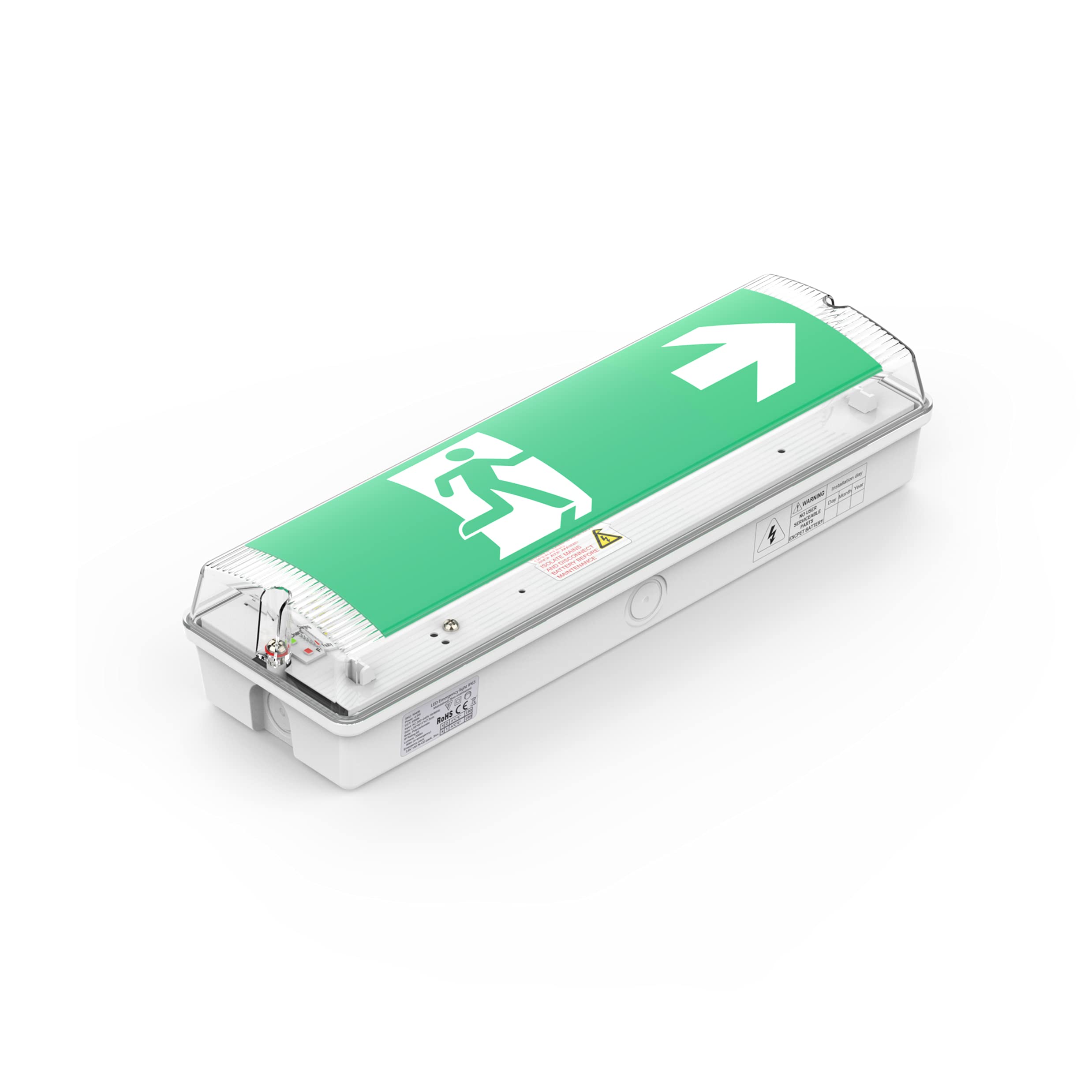 Continuous light LED emergency light emergency lighting exit escape route light emergency light escape route EXIT IP20 or IP65 (continuous light IP65 wall mounting)