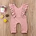 ZAXARRA Toddler Baby Girl Ruffle Loose Jumpsuit Romper Overalls Long Pants Clothes Outfits (Pink, 0-1 T)