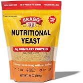 Bragg Nutritional Yeast Seasoning Flakes 24 oz - Vegan Dairy-Free Cheese | Kosher, non-GMO, resealable bag, rich umami flavor, good source of protein &amp; B12, bulk size for pantry stocking