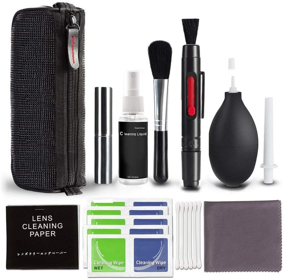 Professional Camera Cleaning Kit for DSLR Cameras Optical Lens Canon Rebel EOS, Nikon, Olympus, Sony Alpha NEX, Samsung