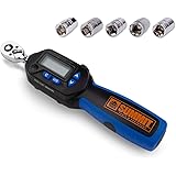 Summit Tools 3/8 inch Digital Torque Wrench, 1.11 - 22.12 ft-lbs (1.5 - 30 N-m) Torque Range, Sequential LED and Buzzer, Sock
