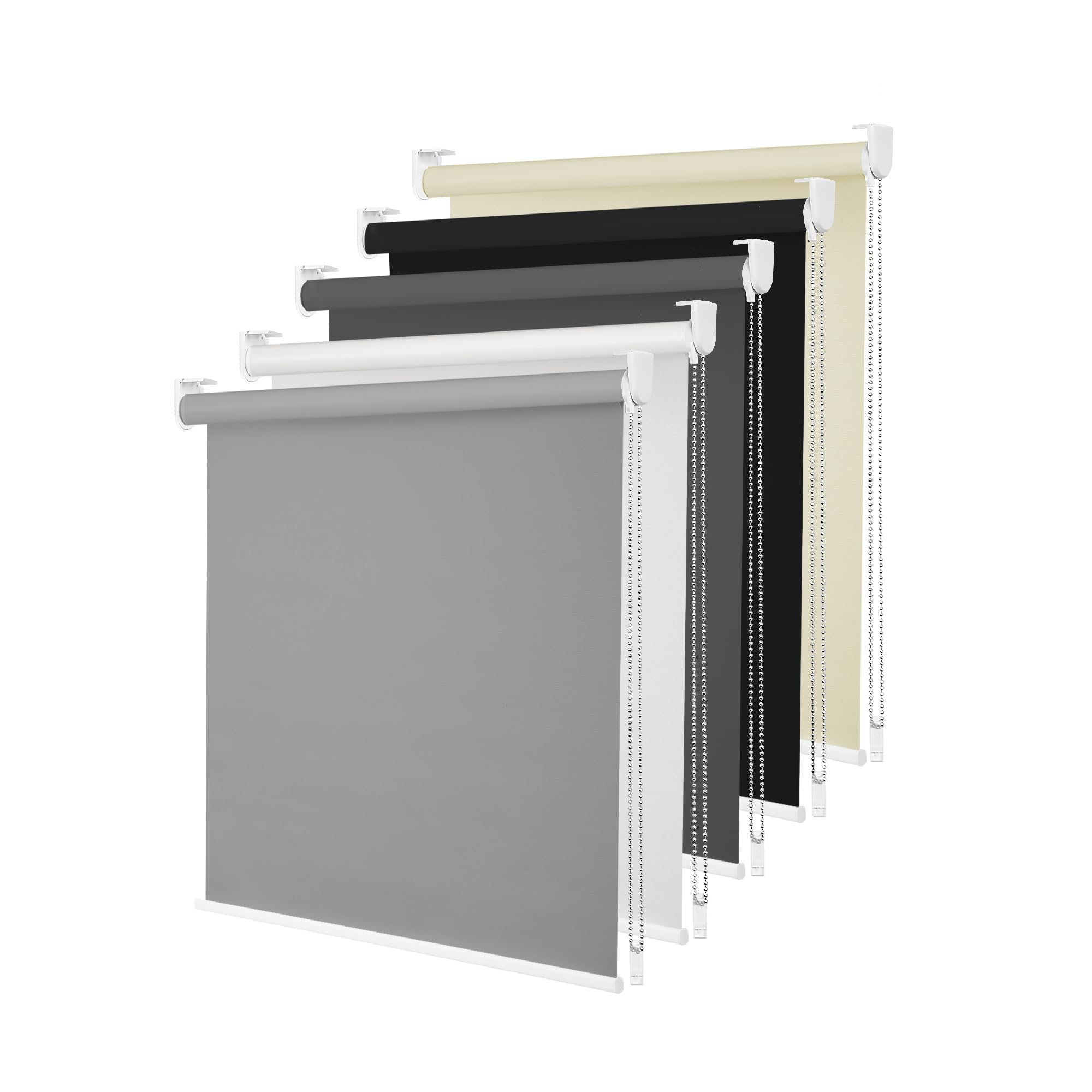 Photo 1 of 100% Blackout Roller Shades, Blinds for Windows with Thermal Insulated & UV Protection Waterproof Fabric,Window Blinds for Home Office Bedroom, Easy Installed (Grey-32 W x 72)
