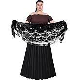 Wevez Classic Egyptian Belly Dance Hip Scarves for Professional Dancers