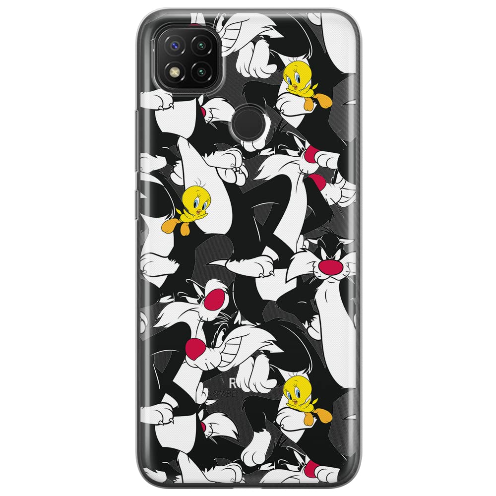 ERT GROUP mobile phone case for Xiaomi REDMI 9C original and officially Licensed Looney Tunes pattern Sylvester & Tweety 004 optimally adapted to the shape of the mobile phone, partially transparent