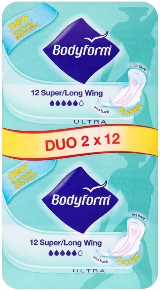 Bodyform Pad Super Extra with Wings (12 Pack x 2) (Pack of 2)