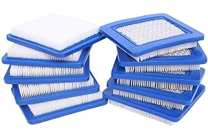 HEYZLASS 10 Pack 491588S Air Filter, Compatible with 491588 4915885 Flat OEM Air Cleaner Cartridge, Lawn Mower Air Filter