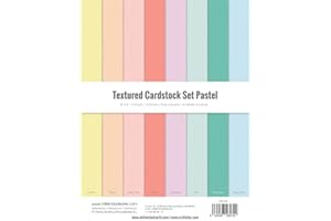 Craftelier - Cardstock Set Pastel Texture | Pack of 24 Double Sided Cardstock for Card Making, Scrapbooking and Craft Project