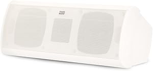 Acoustic Audio by Goldwood AA40CW Indoor Center 3 Way Speaker 500 Watts White Bookshelf, 4-Inch