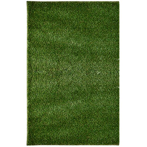 Artificial Thick Realistic Grass Mats & Rugs 5' X 7' Synthetic Finished Rug Indoor Outdoor Garden Landscape,Pet Pad Dog,Deck, Pre-Finished Edges Fake Grass