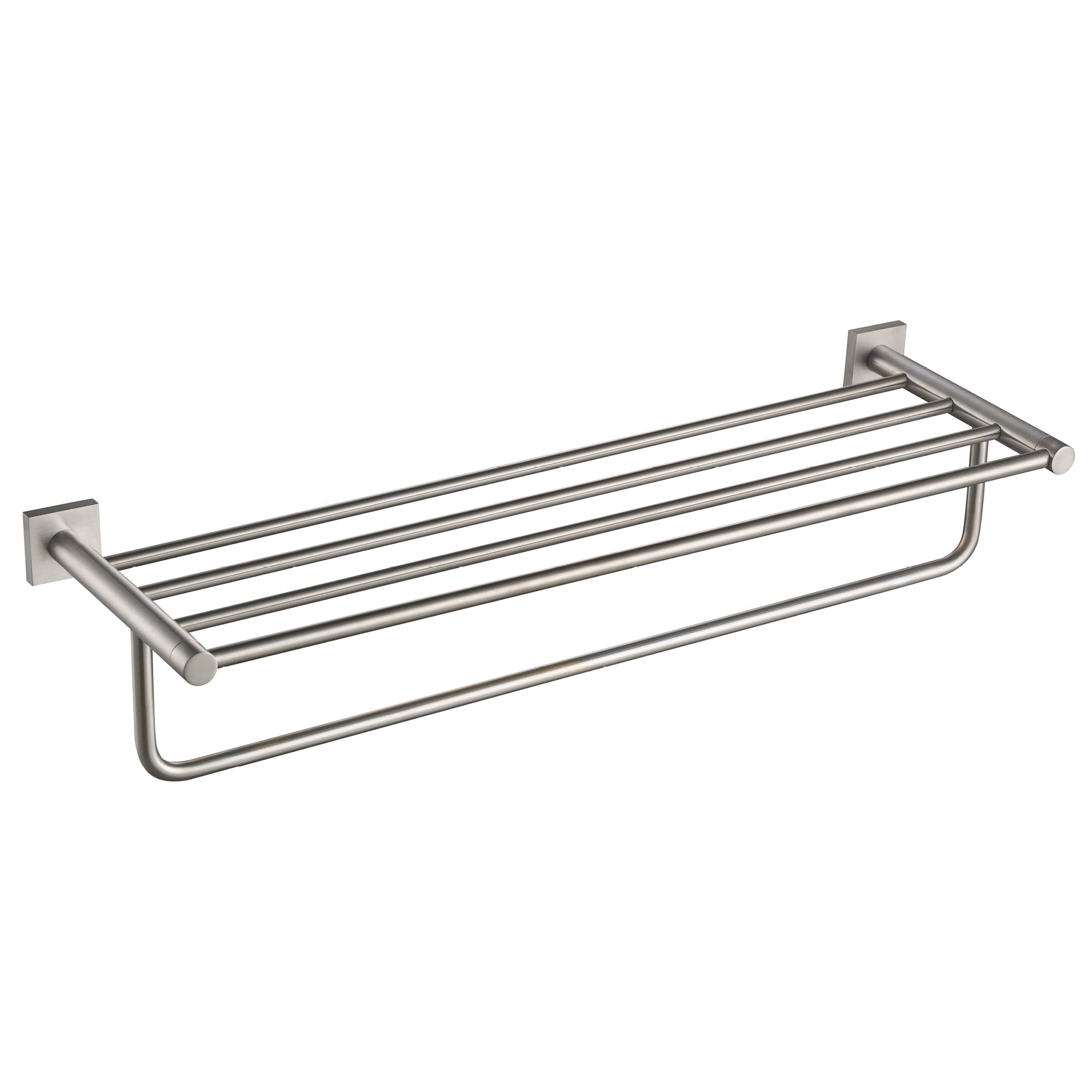 KRAUS Ventus Bathroom Shelf with Towel Bar, Brushed Nickel Finish, KEA-17742BN