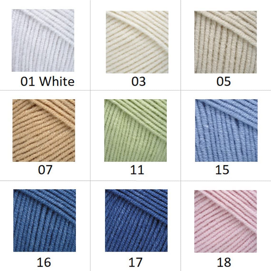 8 skeins YarnArt Jeans, Amigurumi Cotton Yarn, Knitting Yarn, Crochet Yarn, Baby Yarns, Amigurumi