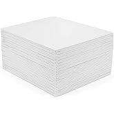 Tosnail 36 Pack 8" x 10" Artist Painting Canvas Panels White Blank Stretched Canvas Canvas Board for Oil or Acrylic Painting 