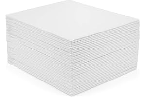Tosnail 36 Pack 8" x 10" Artist Painting Canvas Panels White Blank Stretched Canvas Canvas Board for Oil or Acrylic Painting 