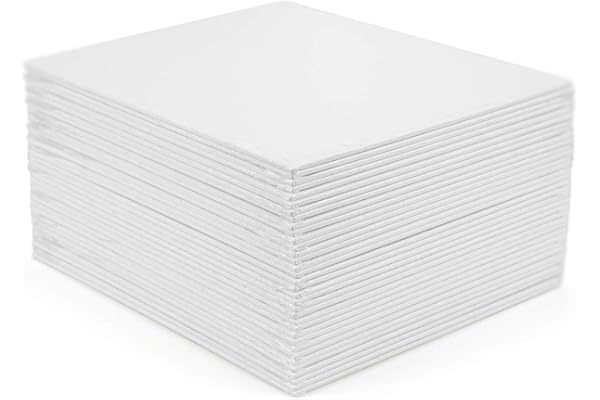 Tosnail 36 Pack 8" x 10" Artist Painting Canvas Panels White Blank Stretched Canvas Canvas Board for Oil or Acrylic Painting