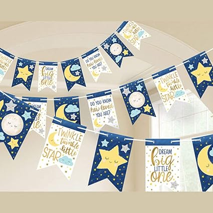 Amazon Com Baby Shower Twinkle Twinkle Little Star Pennant Banner Amazon Com Baby Shower Twinkle Twinkle Little Star Pennant Banner