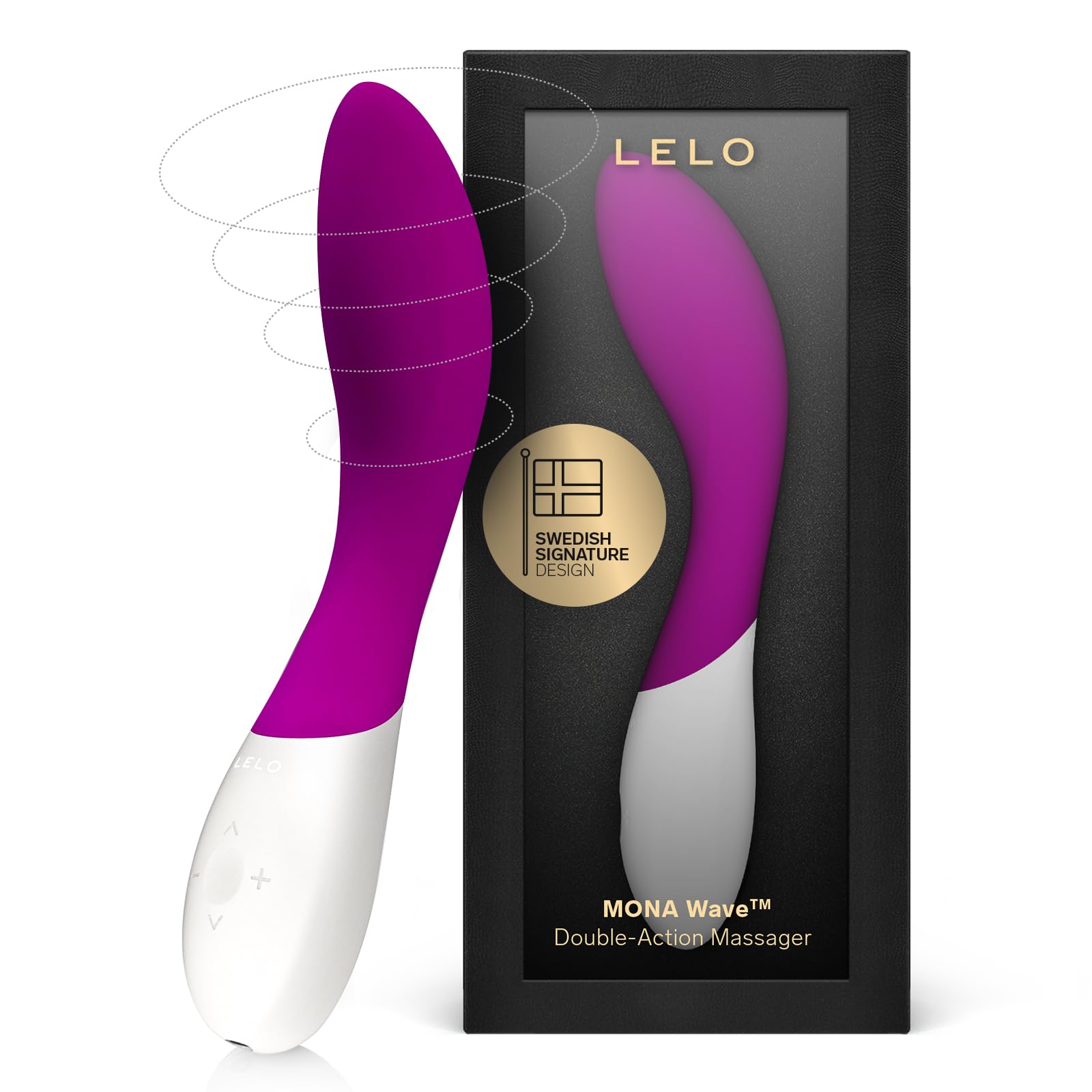 LELO Mona Wave Personal Massager for Women, G Spot Vibrator with WaveMotion Technology, Sex Toy with 10 Vibration Patterns, G Spot Dildo, Female Sex Toy, Adult Toys for Women, Deep Rose