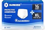 SUNKISS TrustPlus Incontinence Pants Men Women XL 16 Count