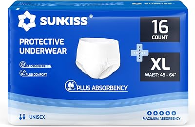 SUNKISS TrustPlus Incontinence Pants Men Women XL 16 Count