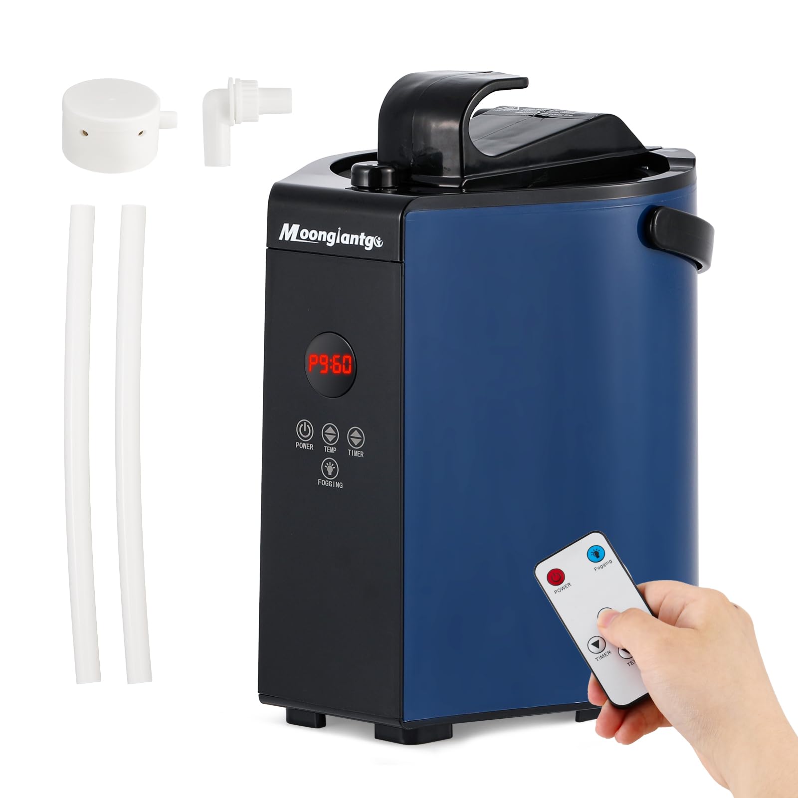 Photo 1 of **HEAVILY USED** Moongiantgo Portable Sauna Steamer, 3L Locking Steamer Machine with Remote Control, 1300W Stainless Steel Pot for Home Spa Fumigation Mini Steam Generator, 6 Timer, 9 Temperature Levels, 110V