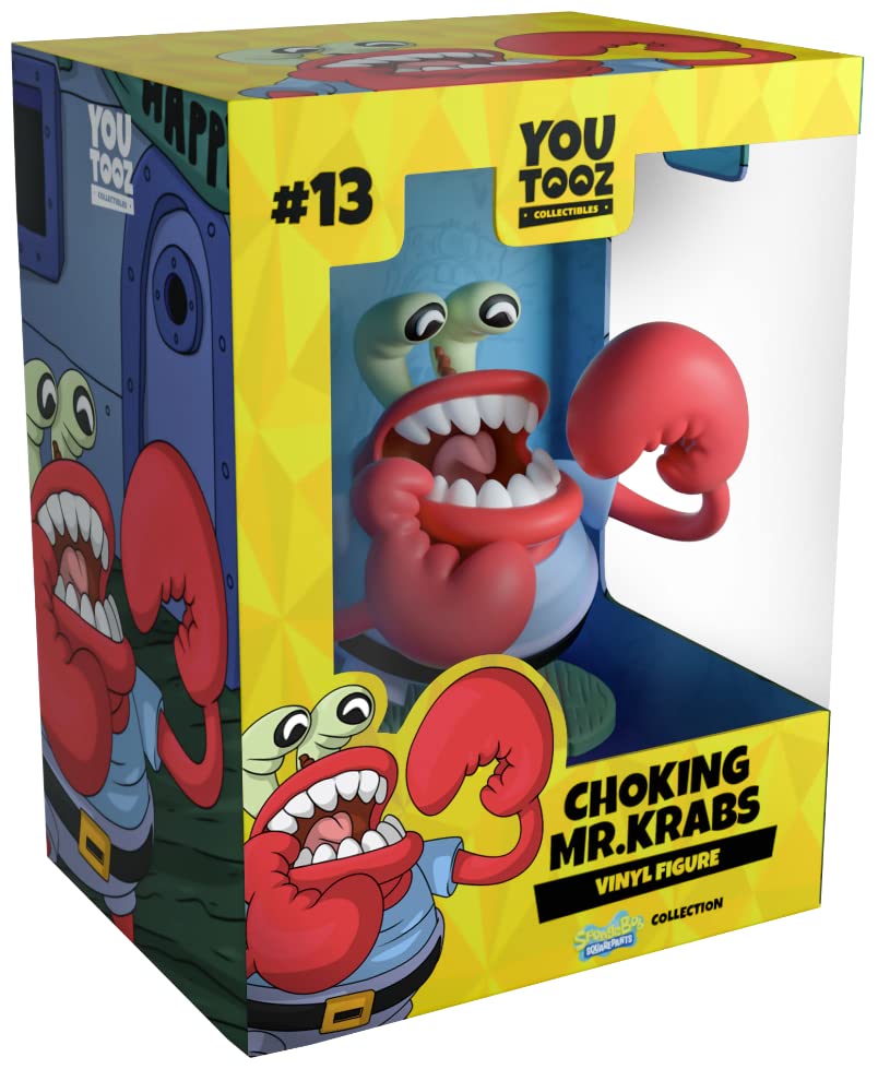 Youtooz You Tooz Choking Mr Krabs 3.6" Inch Vinyl, Official Licensed Choking Mr. Krabs Collectible from Spongebob Squarepants Spongebob Squarepants Collection