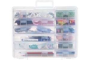 Party Club of America Plastic Storage Boxes & Organizers - Arts & Crafts Storage - Modern Style - 18 Count - 15.3 x 12.5 x 5.1 inches