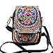 VINTAGE EMBROIDERY V.E. Small Crossbody Cell Phone Bag for Ladies, Phone Pouch Crossbody Purse Cotton Fabric Belt Bag Wallet for Women