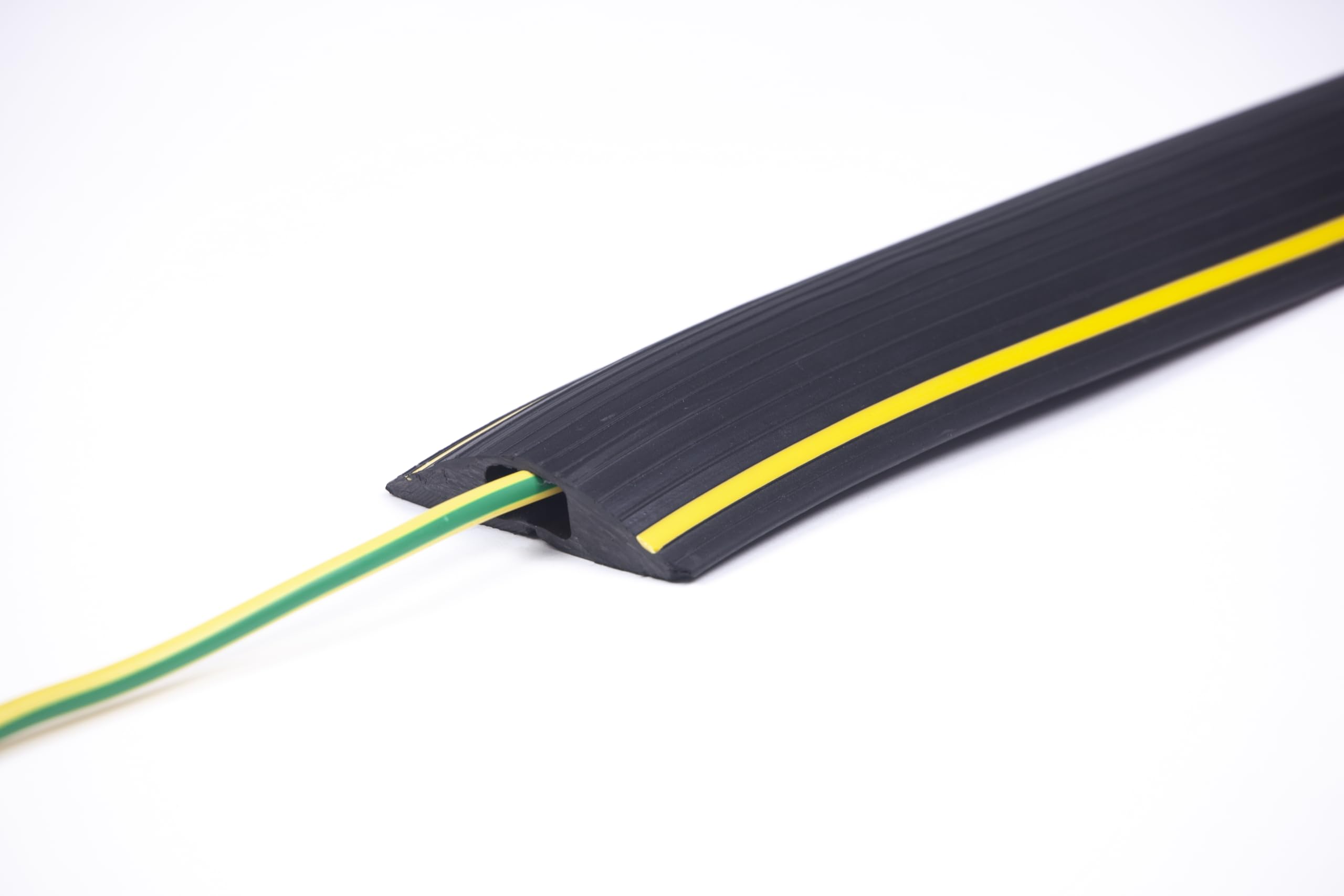 The Ramp People Floor Cable Protector Black & Yellow (Channel 15mm x 5mm) Cable Management (9m)