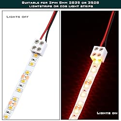 50 Pack Solderless led Strip Tape connectors