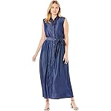 jessica london denim maxi dress