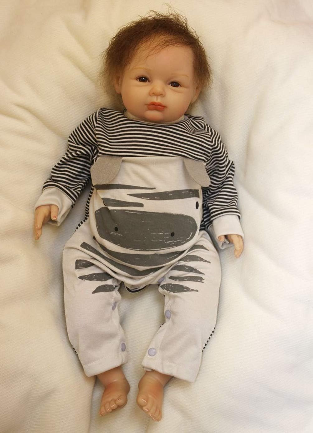 Ziyiui Poupee Reborn 22 55 Cm Bebe Reborn Realiste Garcon Souple En Silicone Realiste En Vinyle Souple Lifelike Nouveau Ne Reborn Baby Dolls Garcon Fille Jouets A3fr Ouvert Yeux Bebe Poupees Et Accessoires Jeux
