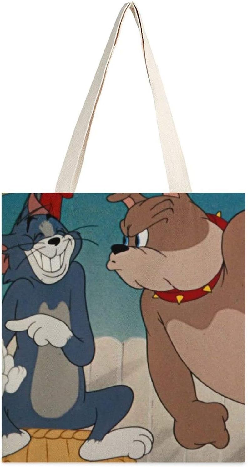 Tom, Jerry & Spike - Bolsa de lona para manualidades, dibujo, regalos