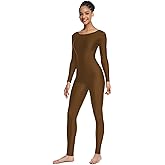 OVIGILY Women's Long Sleeve Unitard Dance Costume Spandex Full Body Suits One Piece Jumpsuits