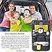 Freddie and Sebbie Backseat Car Organizer, Kids Toy Storage, Car Organization, Premium Quality Baby Travel Accessories and Child Auto Seat Protector, Black