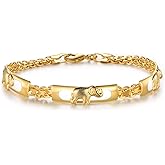 Barzel 18K Gold Plated Elephant Bracelets Elephant Gifts For Women Elephant Jewelry