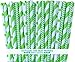Outside the Box Papers Lime Green Stripe, Chevron and Polka Dot Paper Straws 7.75 Inches 75 Pack Lime Green, White