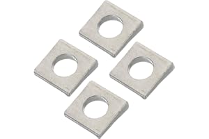 PATIKIL M10 Beveled Square Washers, 4Pcs Thickness 2 to 5.3mm 304 Stainless Steel Wedge Washers for Shim Leveling Fastener Ha