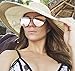VIVIENFANG Women Cat Eye Mirrored Sunglasses (Polarized,Lightweight Metal), Oversized Fashion Sunnies 86798A Pink