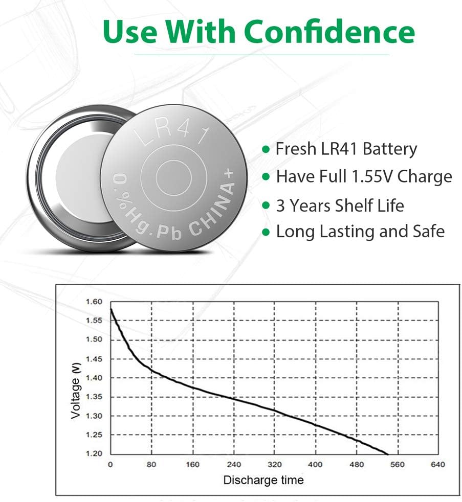LiCB 20 PCS LR41 AG3 392 192 SR41SW Battery 1.5V Button Coin Cell Batteries, 10 Count (Pack of 2) - Image 4