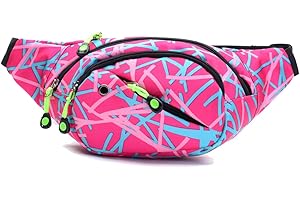Ausion Fanny Pack Waist Bag for Men&Women Adjustable Belt Hip Bum Bag Fashion Water Resistant Hiking Waist Bag for Traveling Casual Running Hiking Cycling